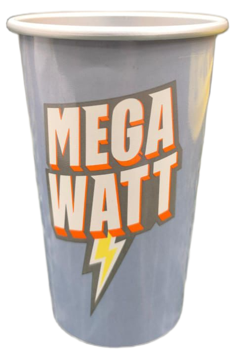 Megawatt color-changing cup